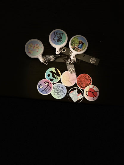 Sublimated Badge Clips